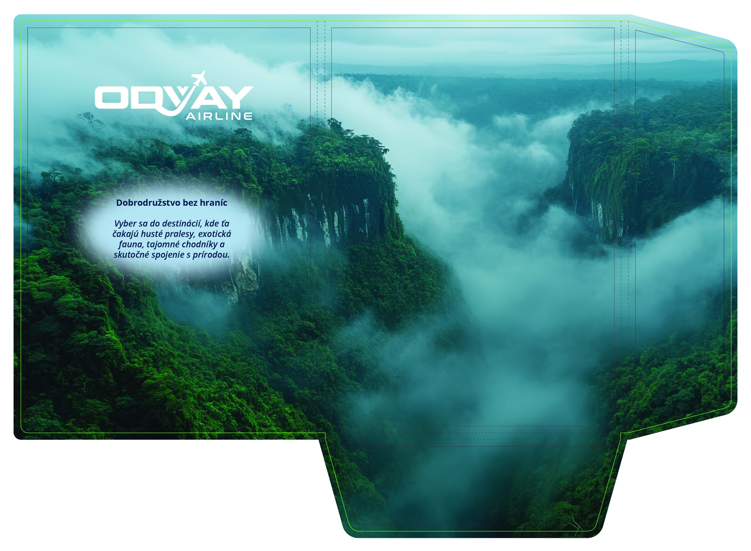 ODYAY Airline folder – zadná strana